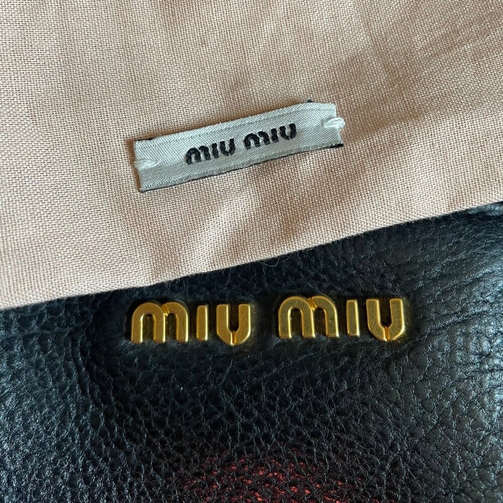 NWOT Miu Miu XL Leather Tote / Carry All Dome Bag - Picture 14 of 15